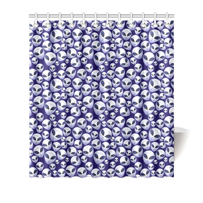 Alien Head Extraterrestrial Shower Curtain