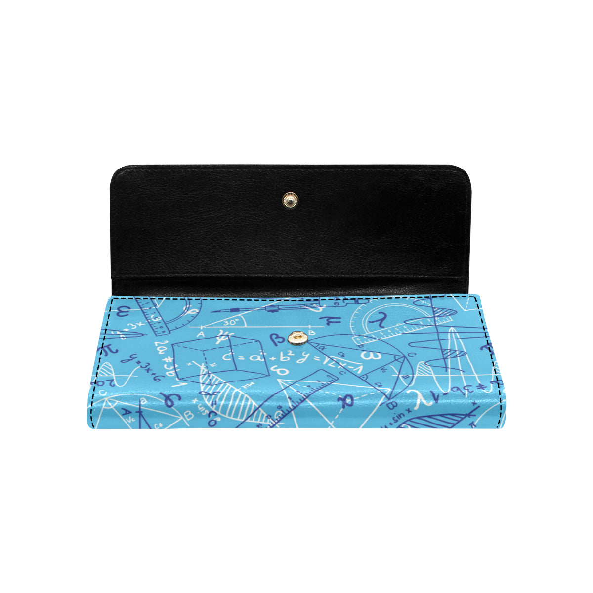 Math Pattern Print Design 02 Women's Trifold Wallet
