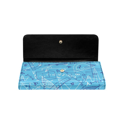 Math Pattern Print Design 02 Women's Trifold Wallet
