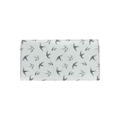 Swallow Bird Pattern Print Design 04 Women's Trifold Wallet