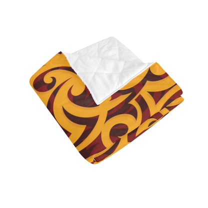 Maori Pattern Print Design 02 Premium Quilt