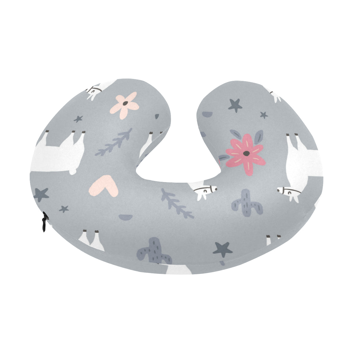 Llama Pattern Print Design 010 U-Shaped Travel Neck Pillow