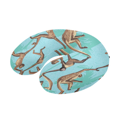 Monkey Pattern Print Design 04 U-Shaped Travel Neck Pillow