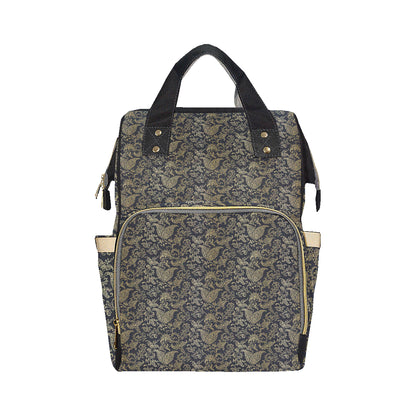 Brocade Pattern Print Design 04 Diaper Bag Backpack