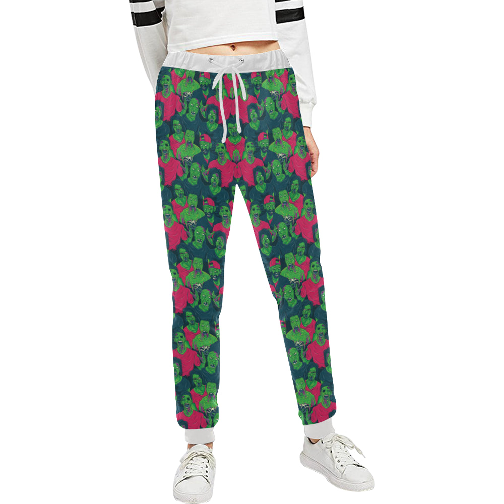 Zombie Themed Design Pattern Print Unisex Sweatpants
