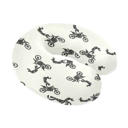 Motocross Pattern Print Design 03 U-Shaped Travel Neck Pillow