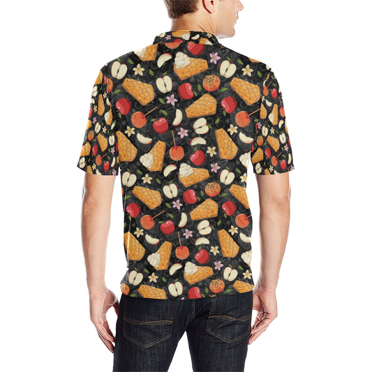 Apple Pie Pattern Print Design 01 Men Polo Shirt