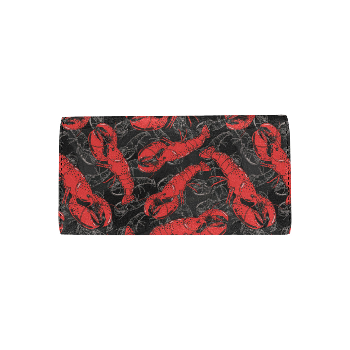 Lobster Pattern Print Design 04 Women's Trifold Wallet