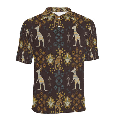 Kangaroos Pattern Print Design 03 Men Polo Shirt
