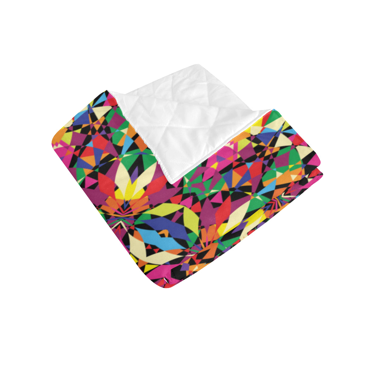 Kaleidoscope Pattern Print Design 02 Premium Quilt