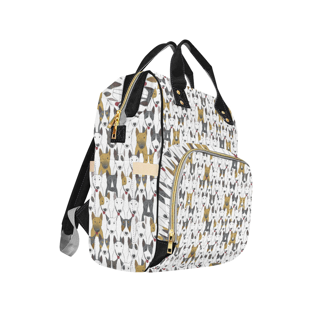 Bull Terriers Pattern Print Design 03 Diaper Bag Backpack