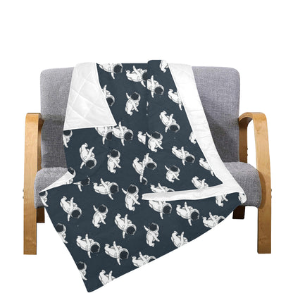 Astronaut Pattern Print Design 02 Premium Quilt