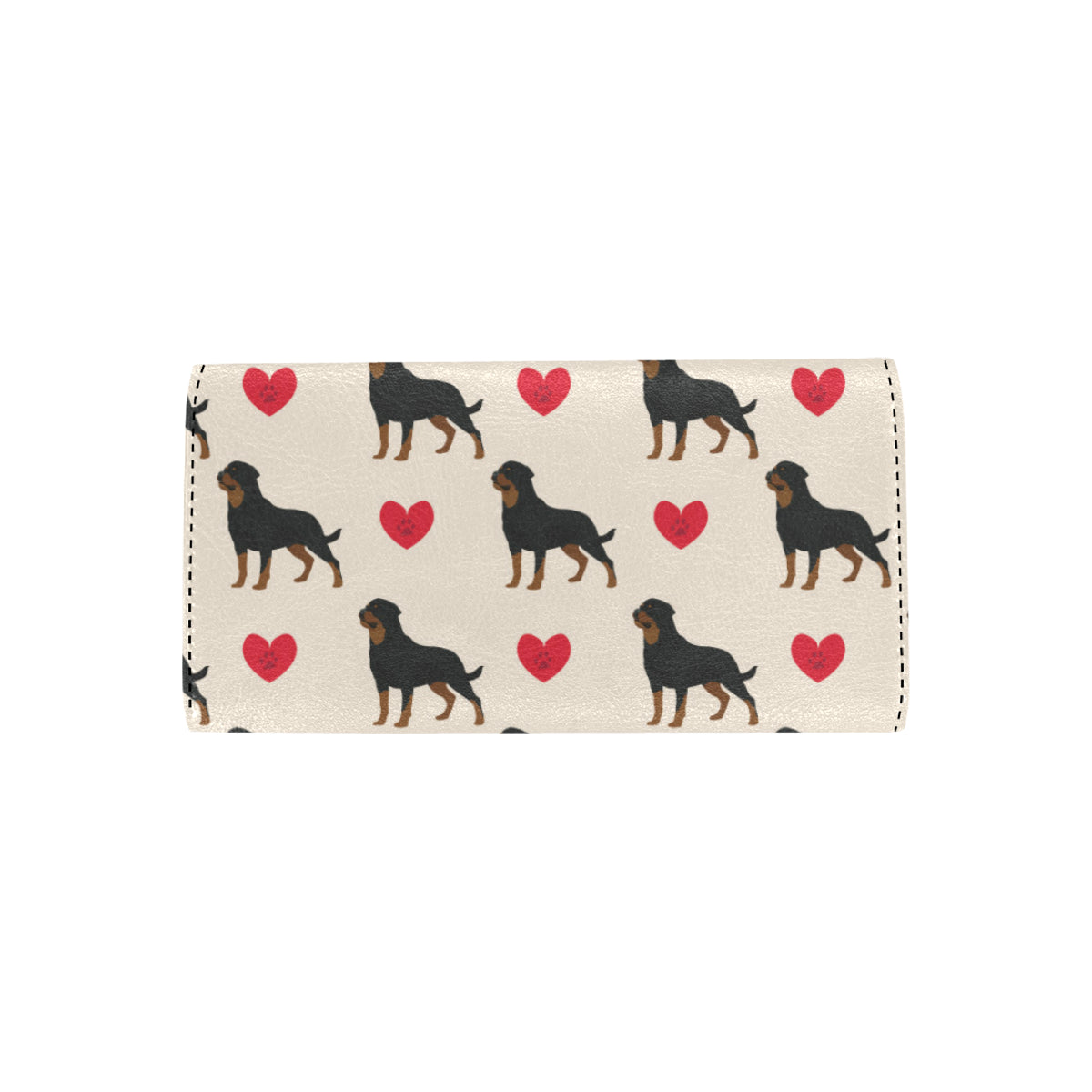 Rottweiler Pattern Print Design A02 Women's Trifold Wallet