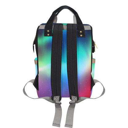 Aurora Borealis Pattern Print Design 02 Diaper Bag Backpack