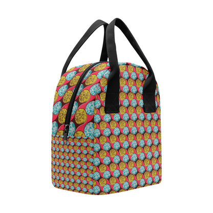 African Fashion Print Pattern Insulated Lunch Bag