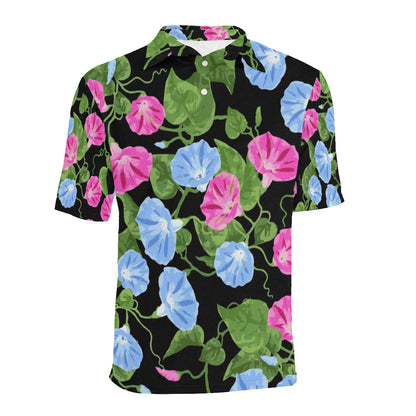 Morning Glory Pattern Print Design MG04 Men Polo Shirt