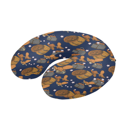 Cowboy Pattern Print Design 03 U-Shaped Travel Neck Pillow