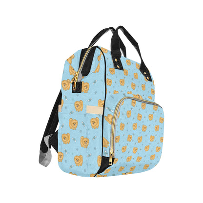 Pomeranians Pattern Print Design A03 Diaper Bag Backpack