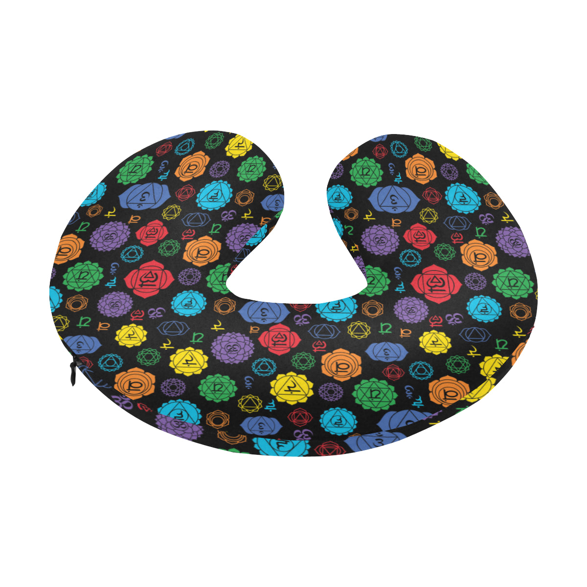 Chakra Pattern Print Design 01 U-Shaped Travel Neck Pillow