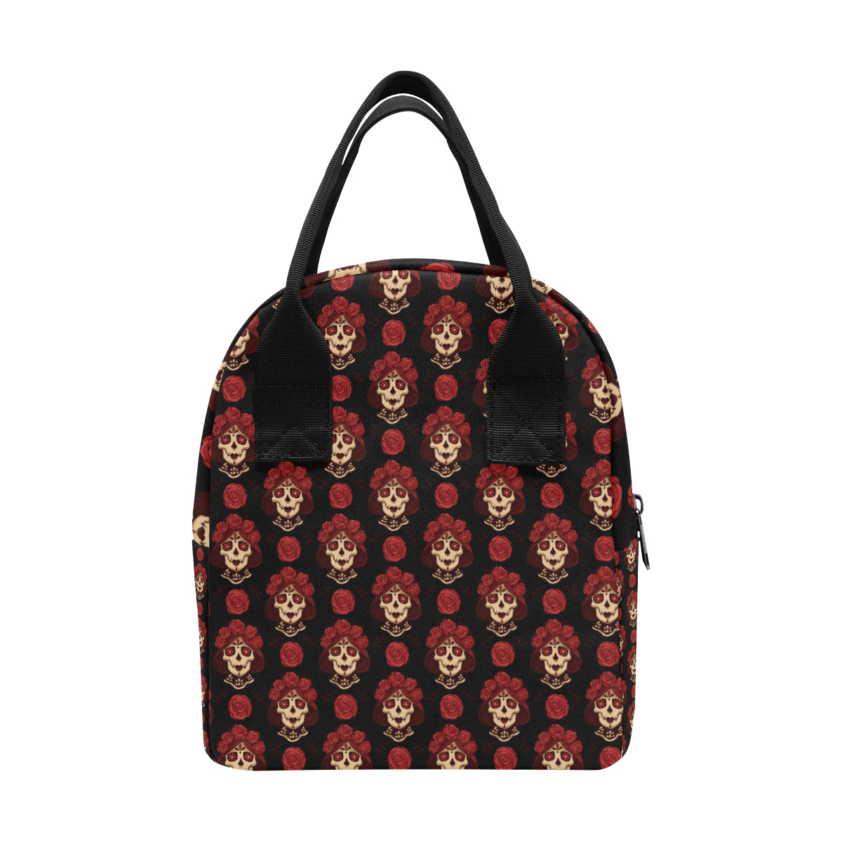 Day of the Dead Skull Girl Pattern Insulated Lunch Bag