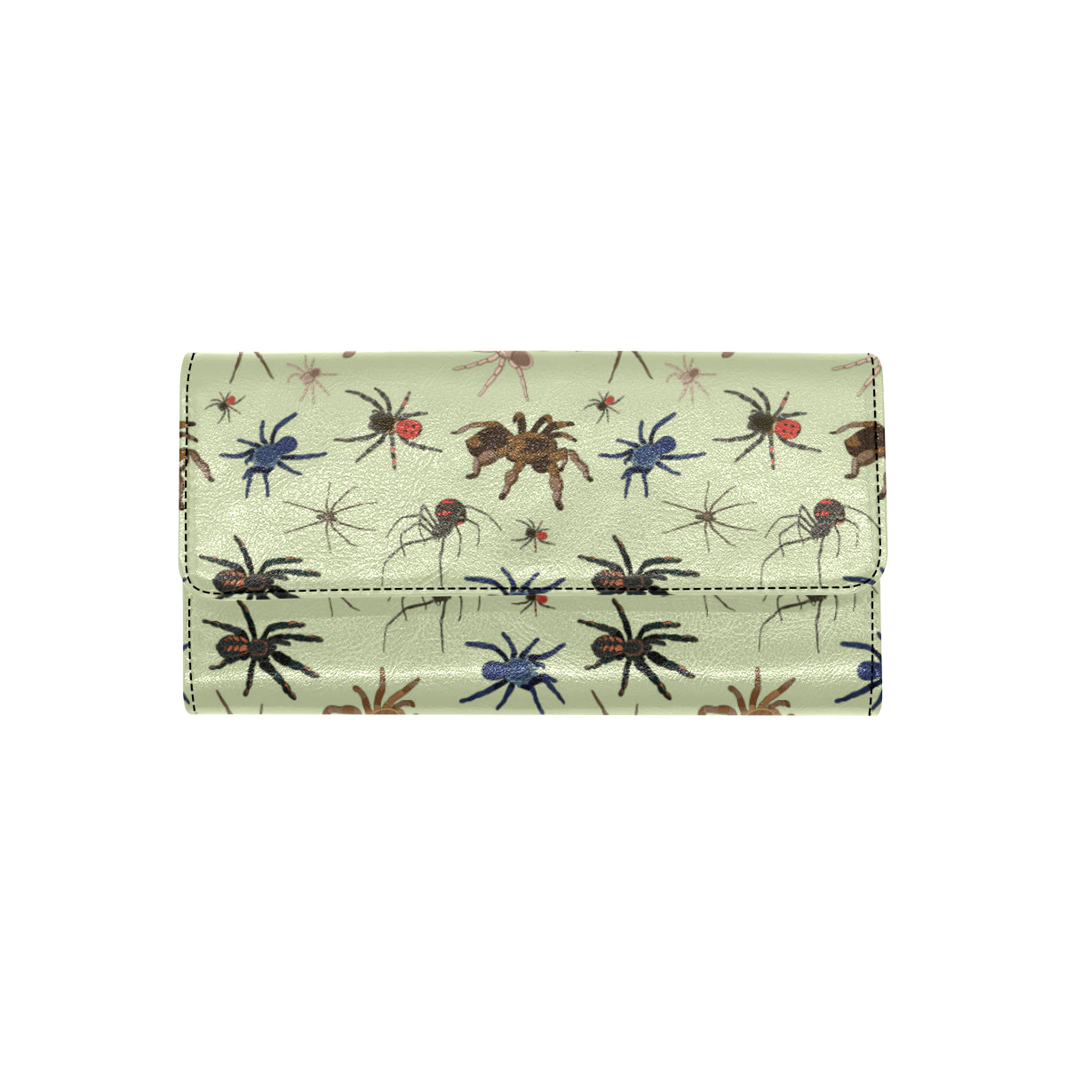 Tarantula Pattern Print Design 02 Women's Trifold Wallet