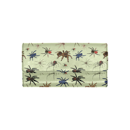 Tarantula Pattern Print Design 02 Women's Trifold Wallet