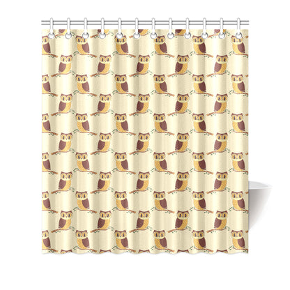 Owl Pattern Print Design A07 Shower Curtain