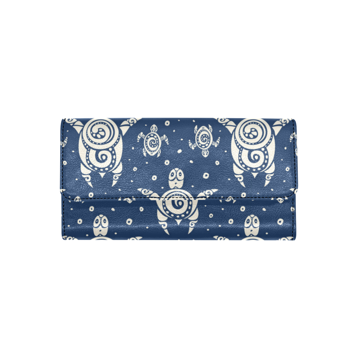 Sea Turtle Tribal Women's Trifold Wallet