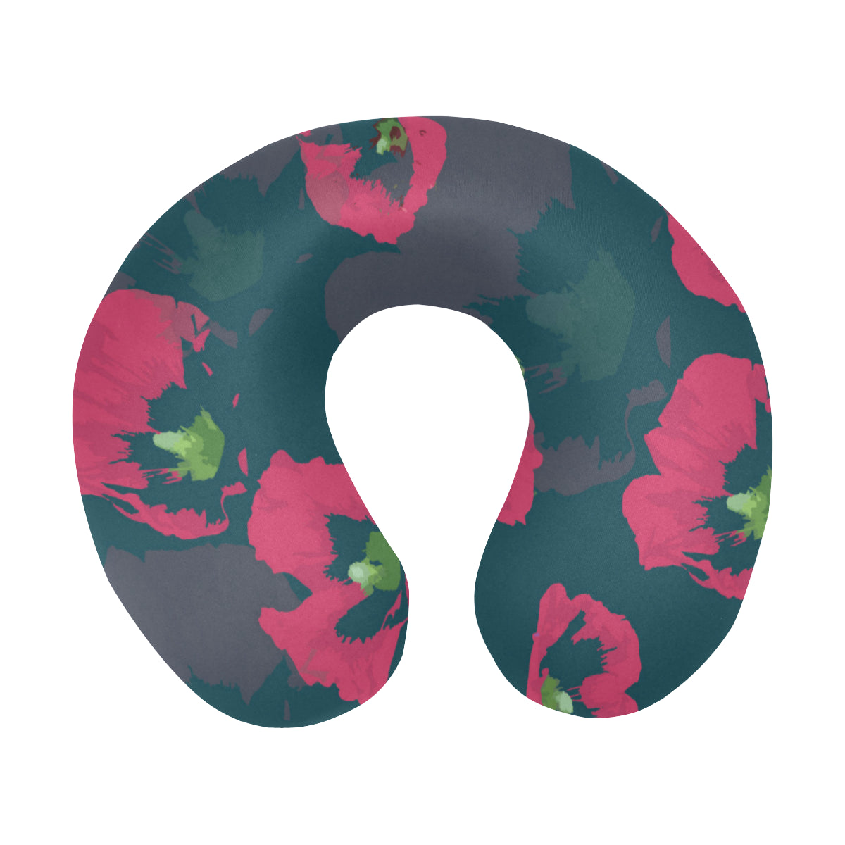Morning Glory Pattern Print Design 01 U-Shaped Travel Neck Pillow