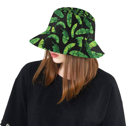 Banana Leaf Pattern Print Design BL02 Unisex Bucket Hat