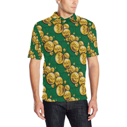 Bitcoin Pattern Print Design DO02 Men Polo Shirt
