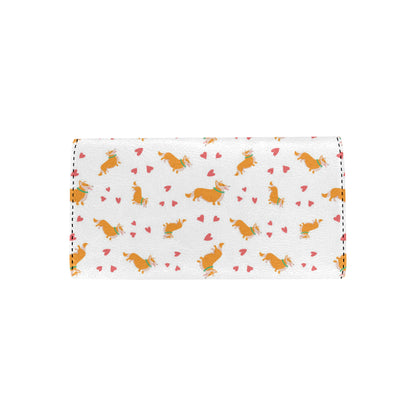 Cardigan Welsh Corgis Pattern Print Design 04 Women's Trifold Wallet