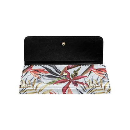 Tropical Flower Pattern Print Design TF021 Women's Trifold Wallet