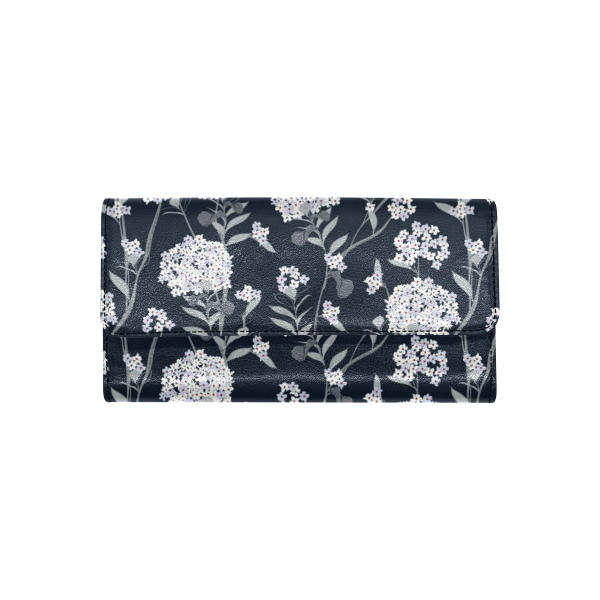 Hydrangea Pattern Print Design HD07 Women's Trifold Wallet