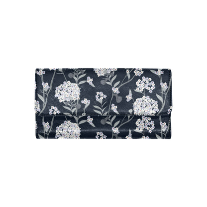 Hydrangea Pattern Print Design HD07 Women's Trifold Wallet