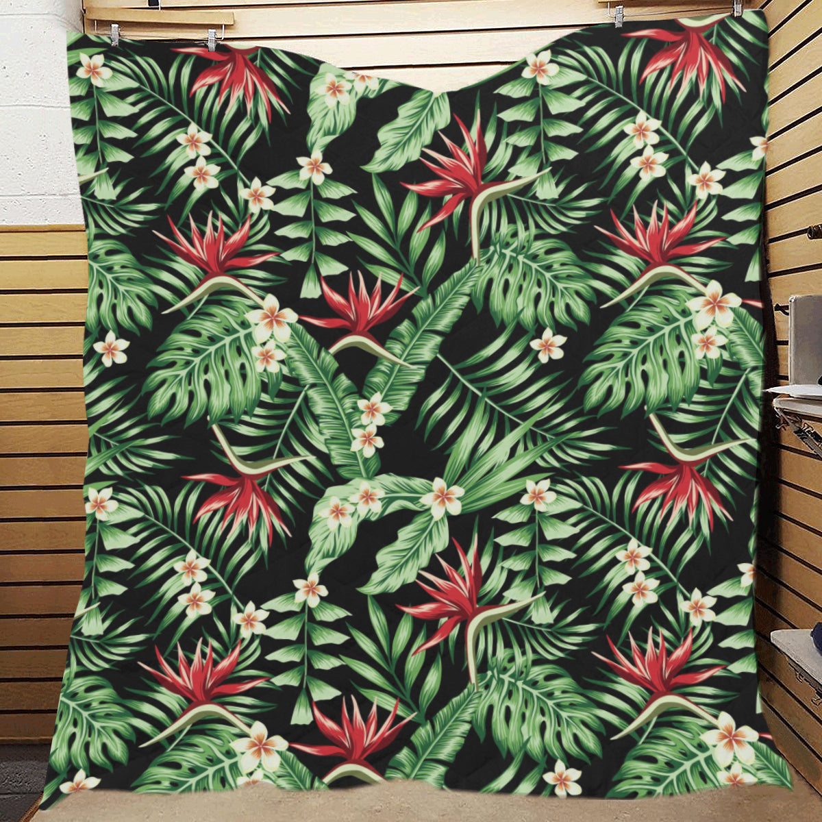 Bird Of Paradise Pattern Print Design BOP05 Premium Quilt