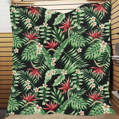 Bird Of Paradise Pattern Print Design BOP05 Premium Quilt