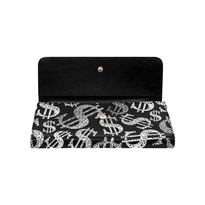 Money Pattern Print Design 02 Women's Trifold Wallet