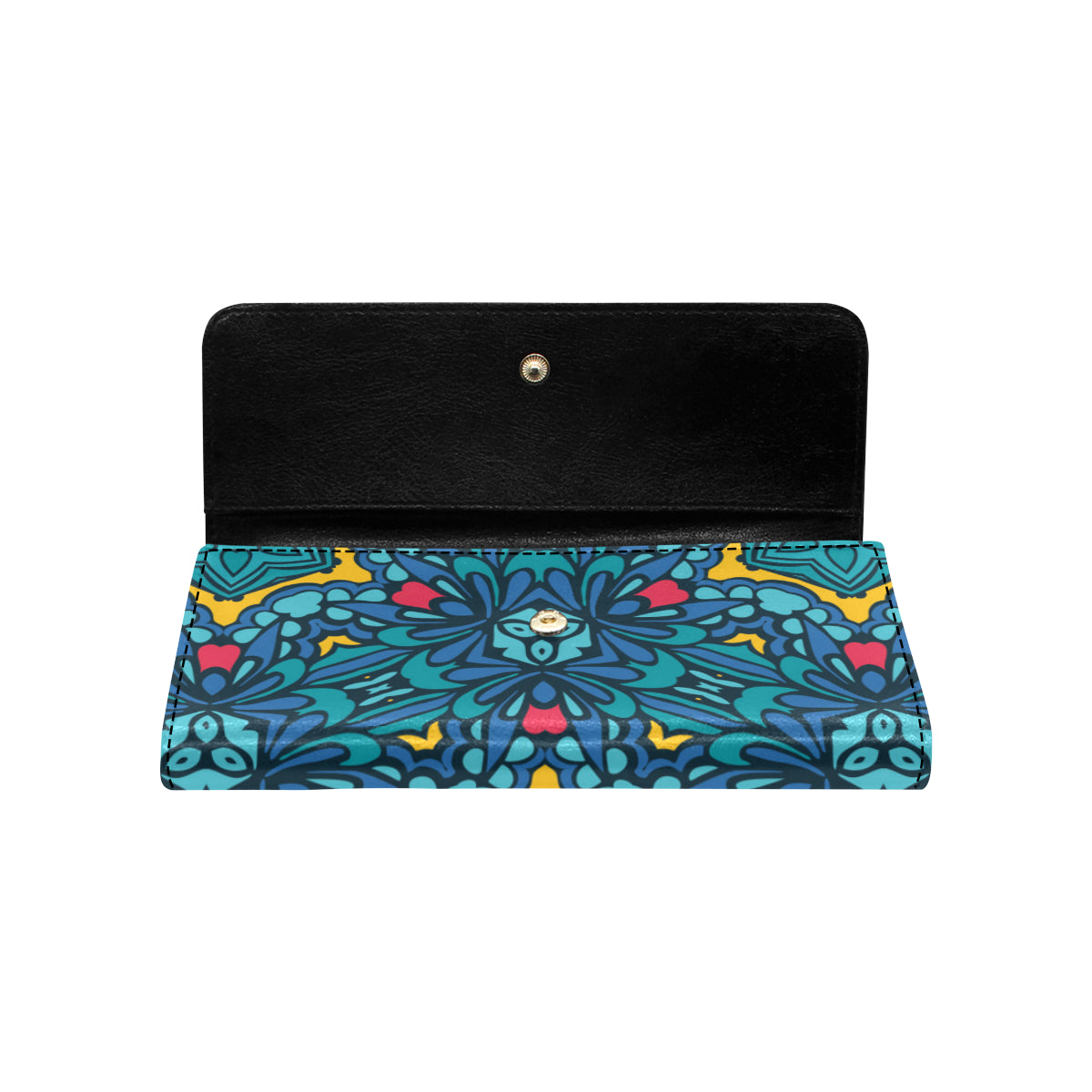 Kaleidoscope Pattern Print Design 04 Women's Trifold Wallet