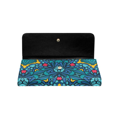 Kaleidoscope Pattern Print Design 04 Women's Trifold Wallet