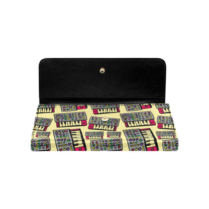 Synthesizer Pattern Print Design 01 Women's Trifold Wallet