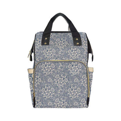 Elegant Floral Print Pattern Diaper Bag Backpack