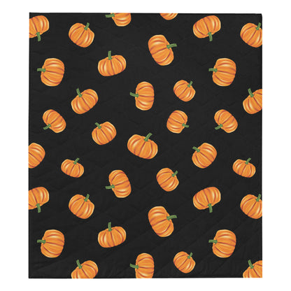 Pumpkin Pattern Print Design A05 Premium Quilt