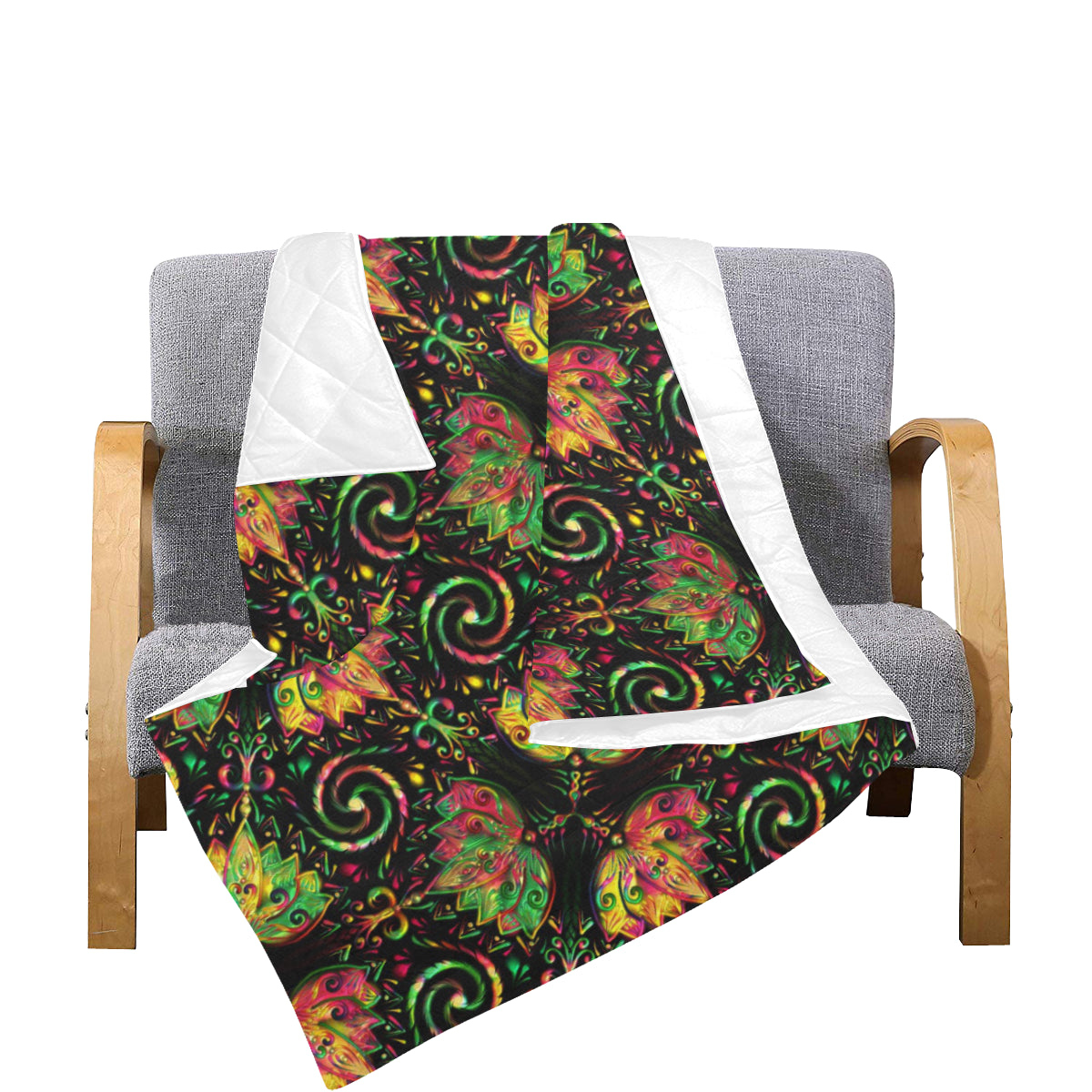 lotus Boho Pattern Print Design LO09 Premium Quilt