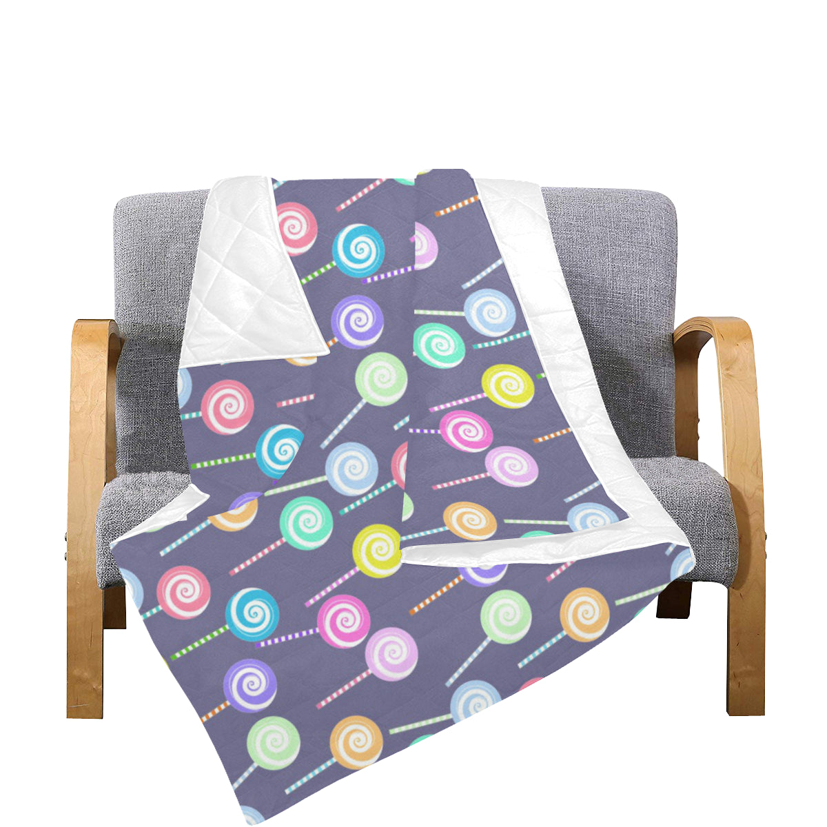 Lollipop Pattern Print Design LL03 Premium Quilt