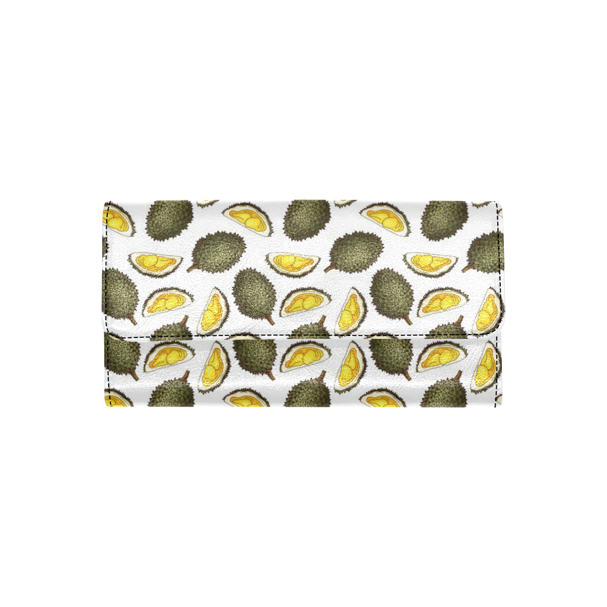 Durian Pattern Print Design DR03 Women's Trifold Wallet