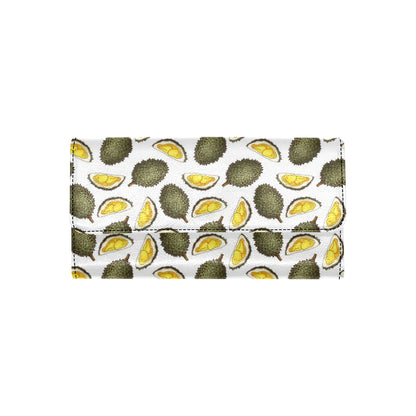 Durian Pattern Print Design DR03 Women's Trifold Wallet