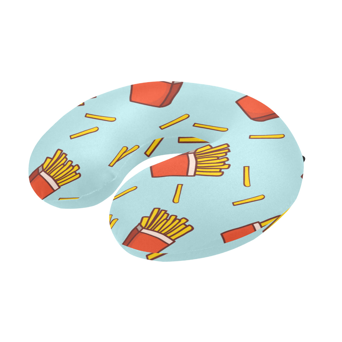 French Fried Pattern Print Design 02 U-Shaped Travel Neck Pillow