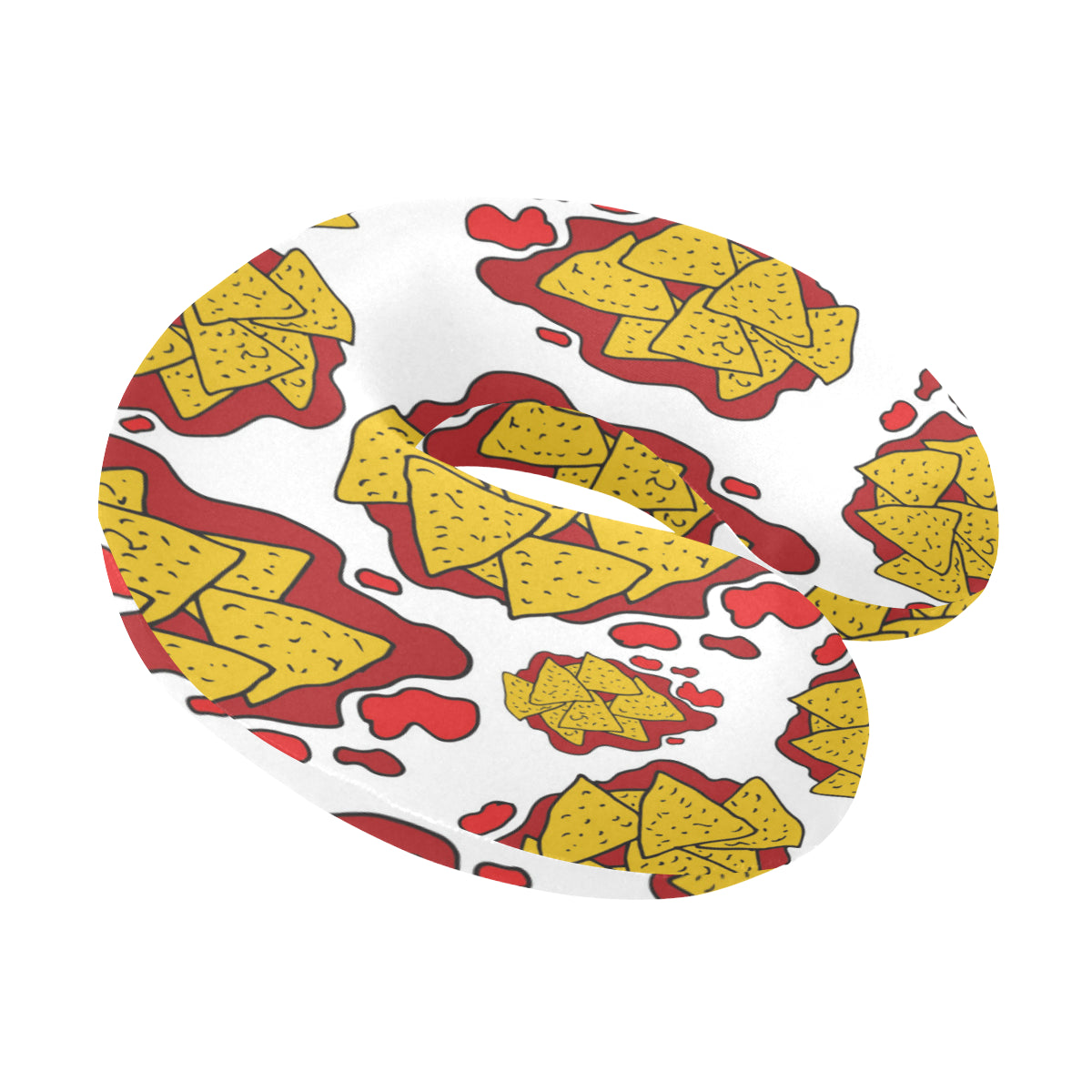 Nachos Pattern Print Design A03 U-Shaped Travel Neck Pillow