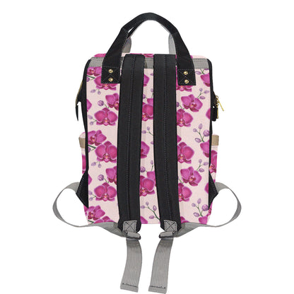 Orchid Purple Pattern Print Design OR04 Diaper Bag Backpack